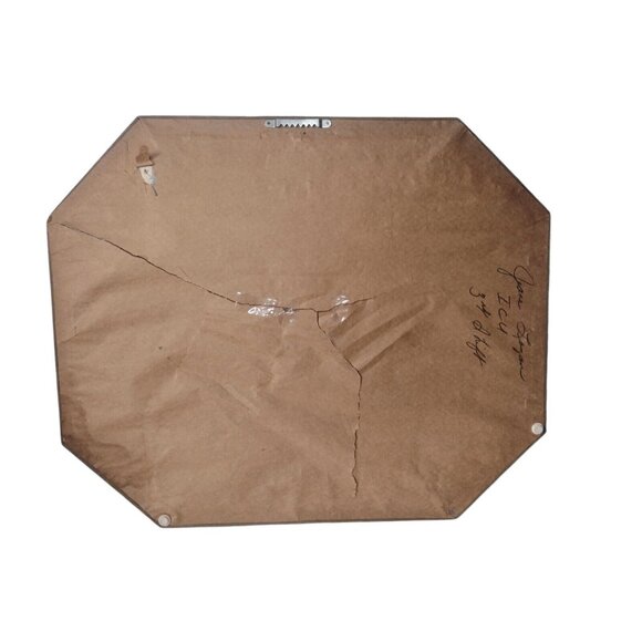 Handmade Farmhouse Pigs Cross Stitch Framed Rustic Apples Barnyard 21x17 Kitsch - Picture 4 of 4